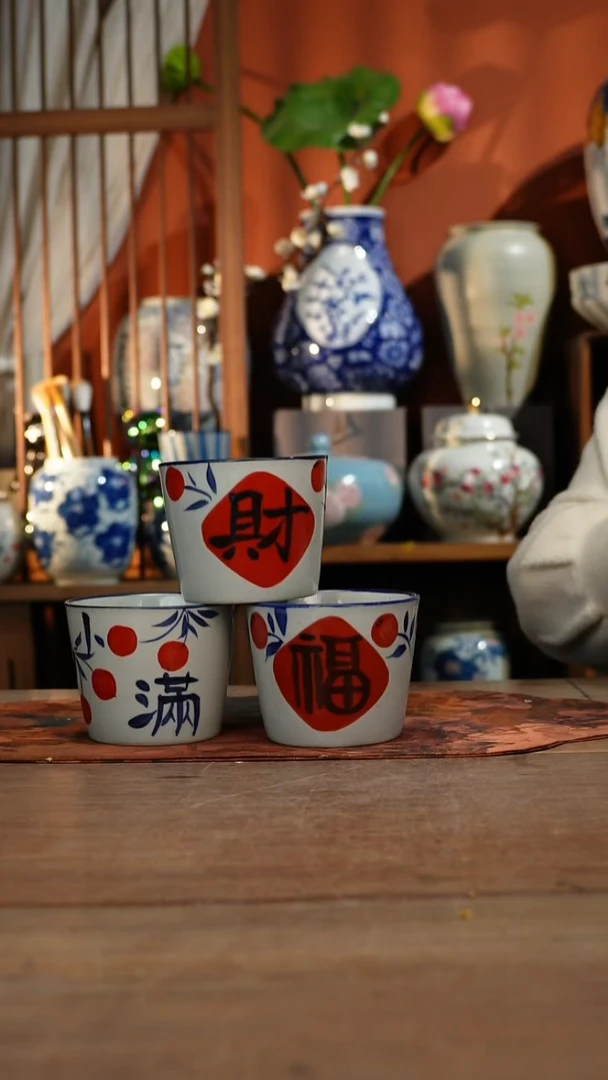 现代高温釉下彩手绘陶瓷餐具