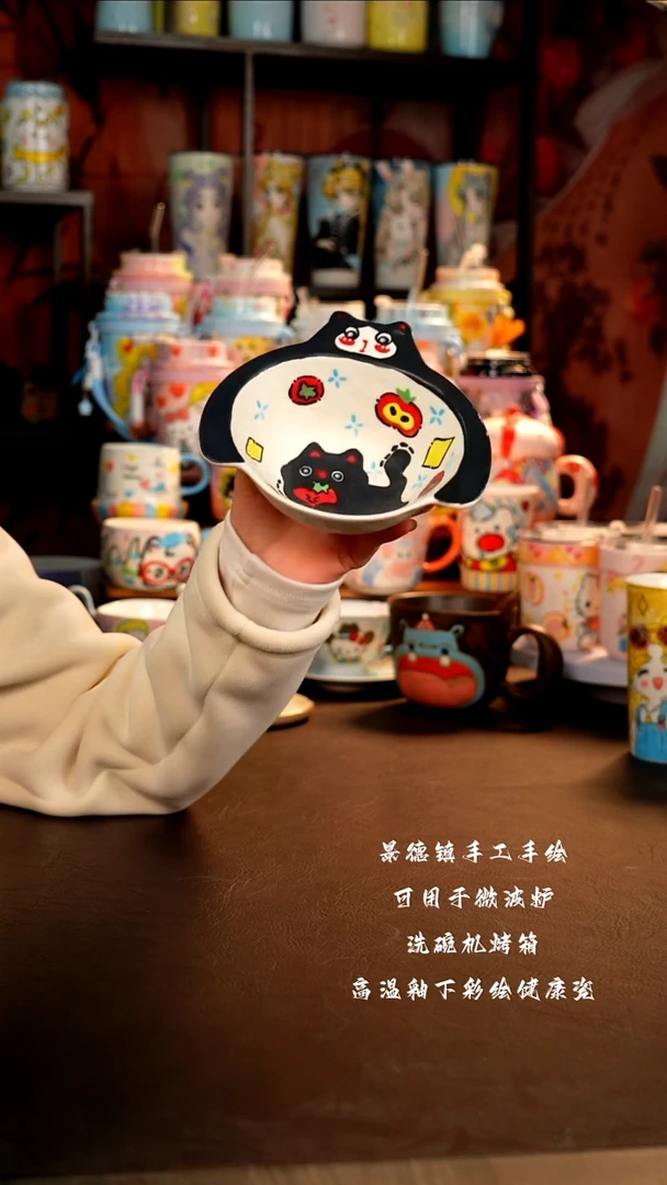 景德镇手工手绘陶瓷杯杯