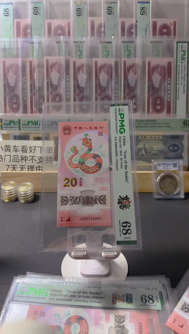 塑料蛇钞pmg68金马王985尾