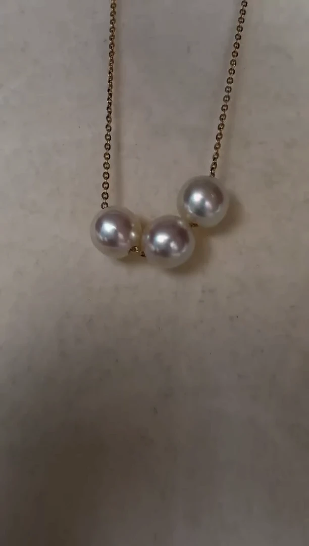 颈饰银S925镶嵌海水珍珠项链