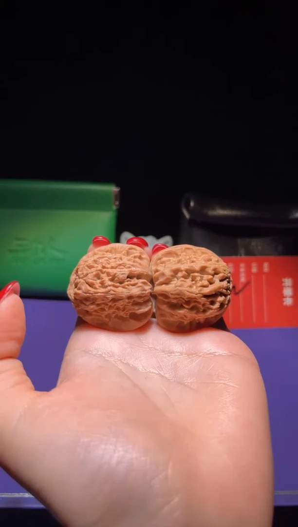 把件文玩核桃12全品三角白