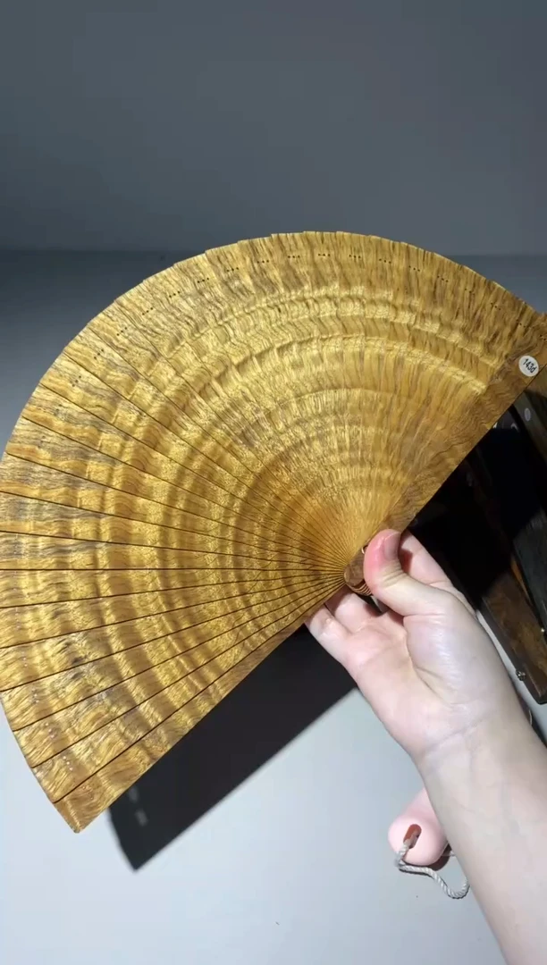 金丝楠21cm金丝楠木小叶桢楠扇143d