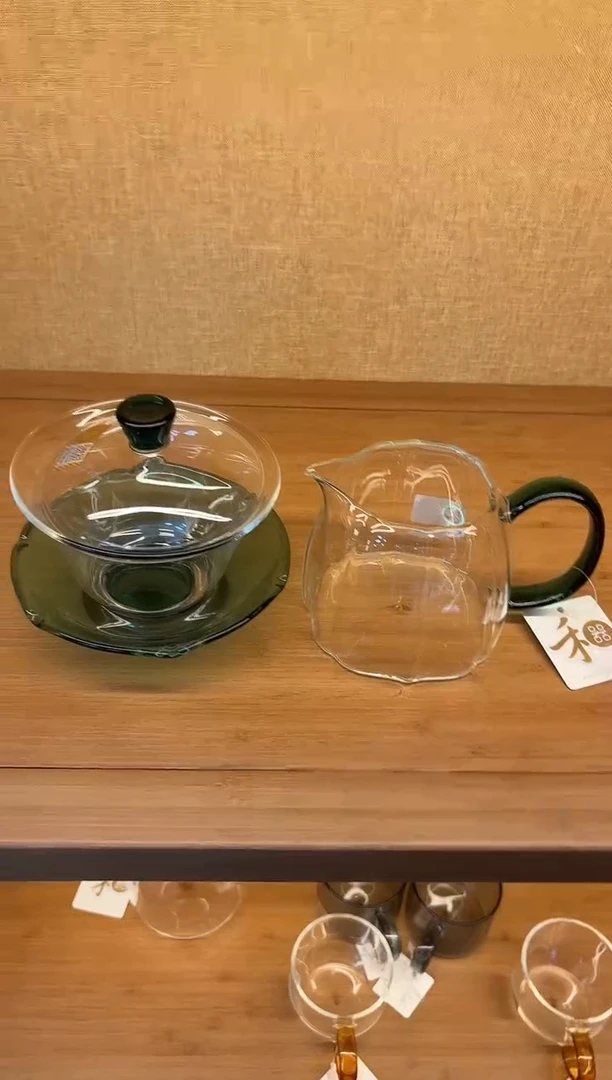 禾器荷叶墨绿色+禾器倾妍茶海墨绿色