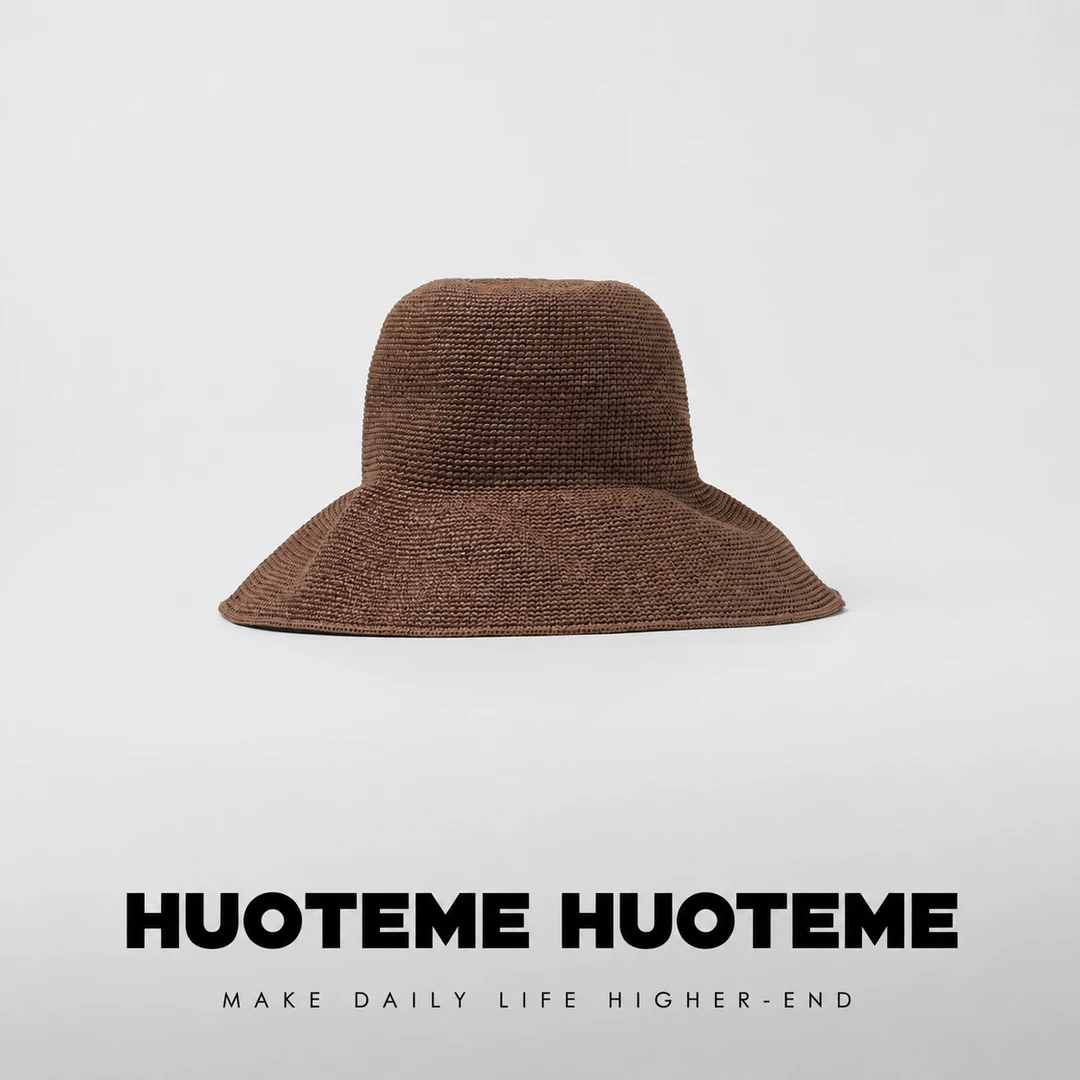HUO TEME▸【沙滩日落】户外遮阳防晒手工编织帽A1501