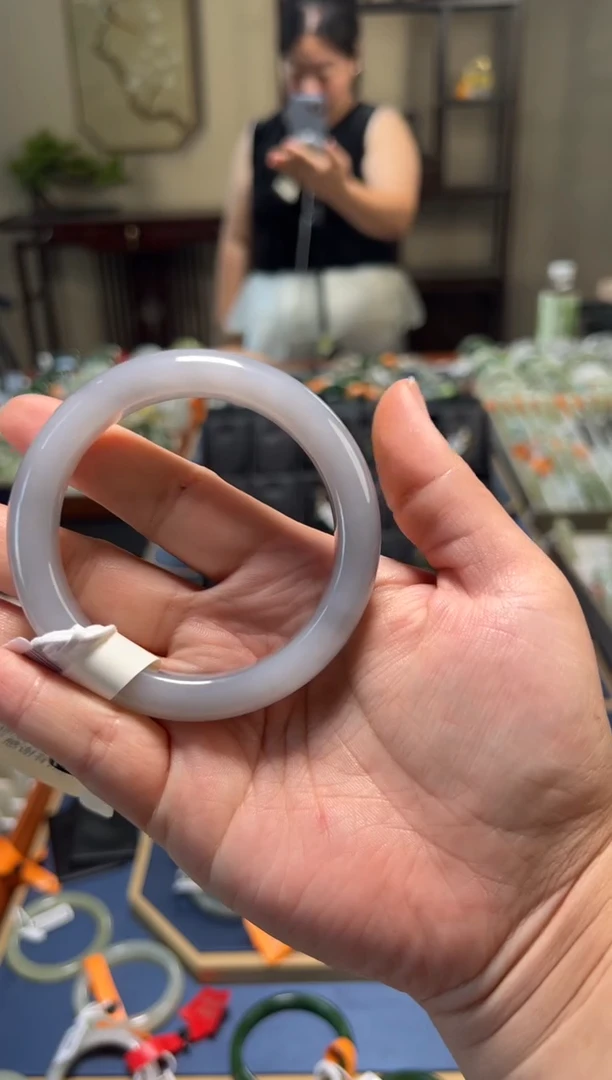 和田玉手镯未镶嵌【柚子来啦】和田玉拍一发一58