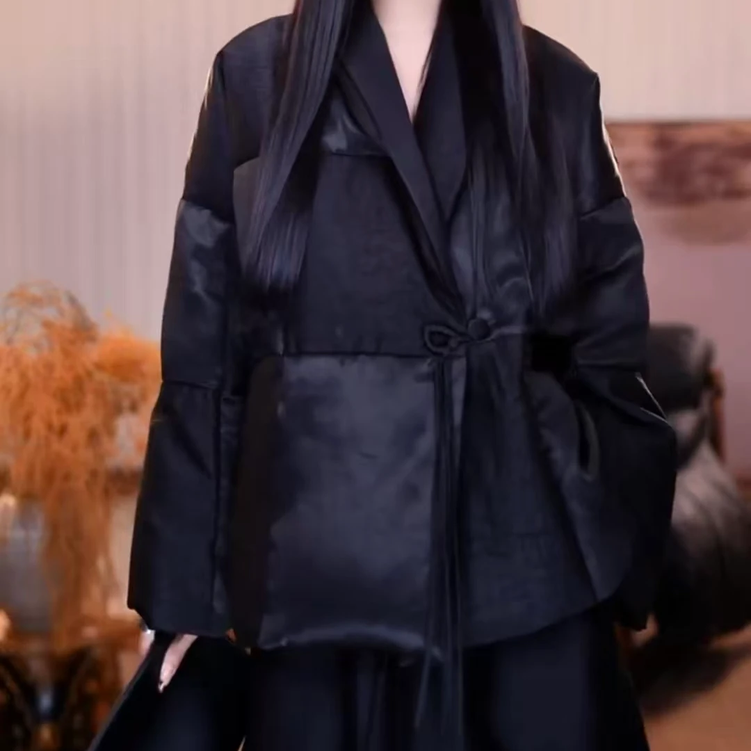 『繁柒』新中式休闲显瘦气质时尚宽松羽绒服