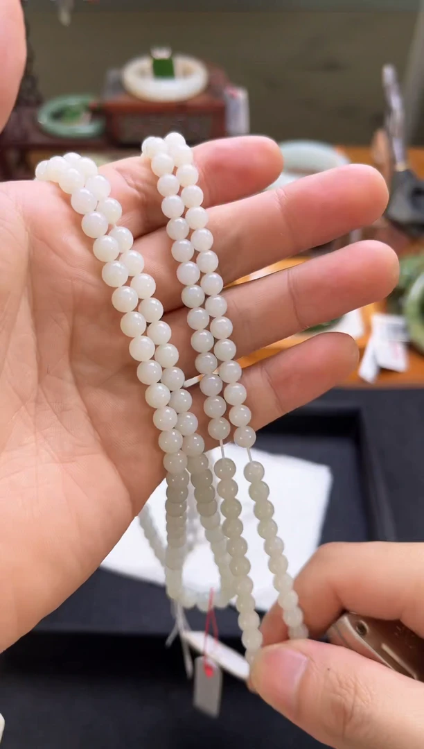 项链未镶嵌和田玉卡8新疆米达 108项链 度偶一下发一
