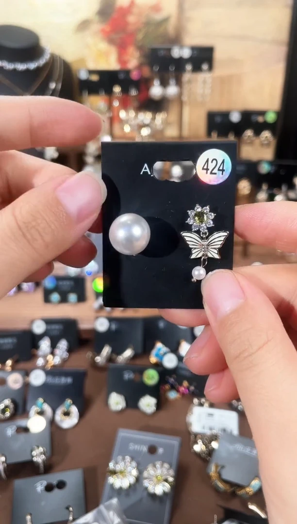 合金925银锆石豆424