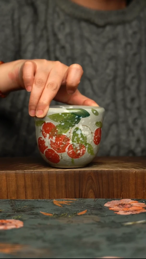 瓷片釉下彩手工手绘同款陶器