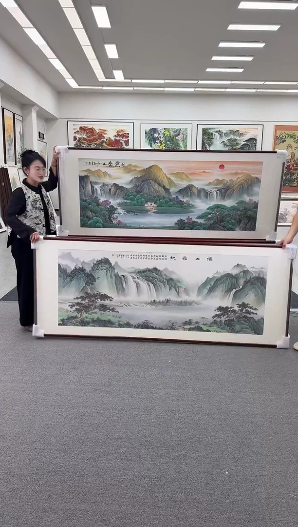 国画回*手绘219*88仙山福地（下方）