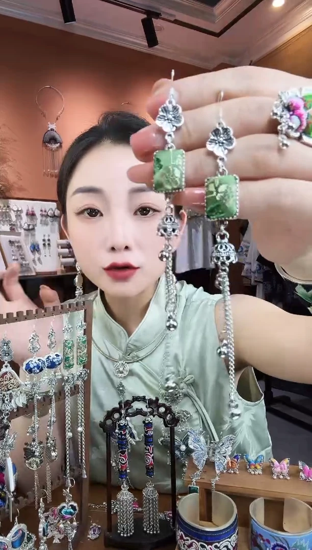 刺绣纯手工民族风耳环
