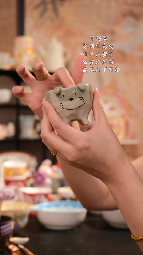摆件景德镇手工手绘设计师款1