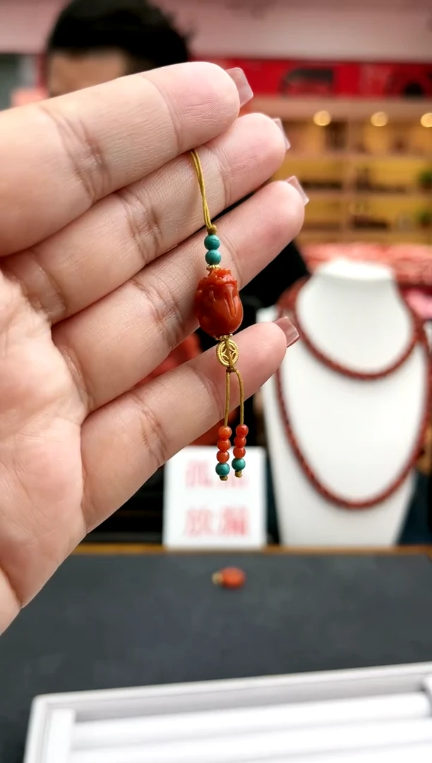 【闪购商品】南红玛瑙南红瓦西貔貅手机挂银S925镶嵌一件16