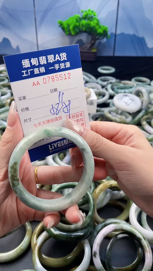 未镶嵌手镯翡翠天然翡翠A货5512