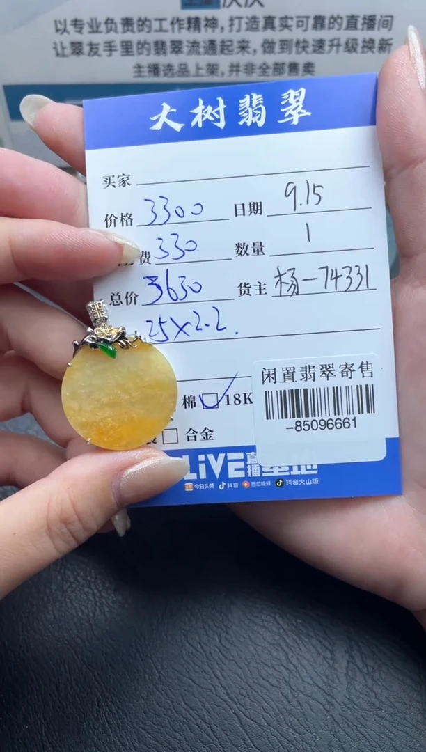 颈饰18K金镶嵌翡翠多人-85096661