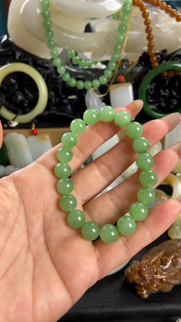 未镶嵌手链和田玉人***6手串