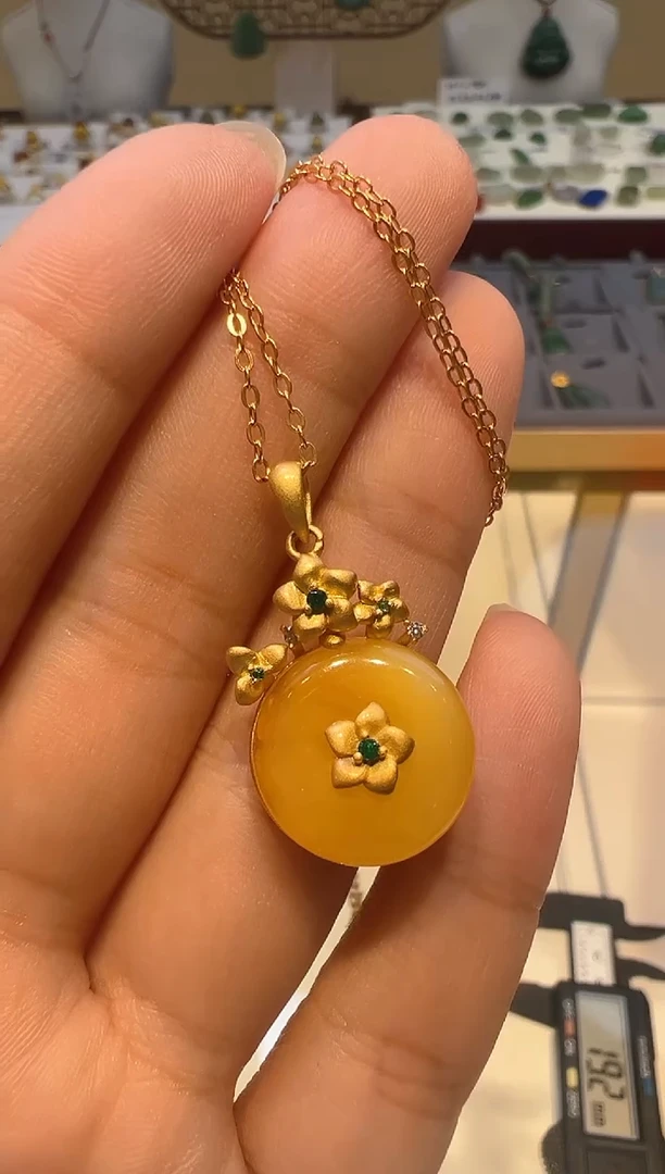 【闪购商品】蜜蜡颈饰银S925镶嵌19/////////