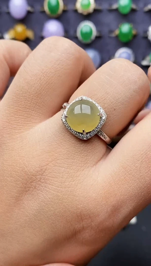 银S925镶嵌戒指翡翠1159