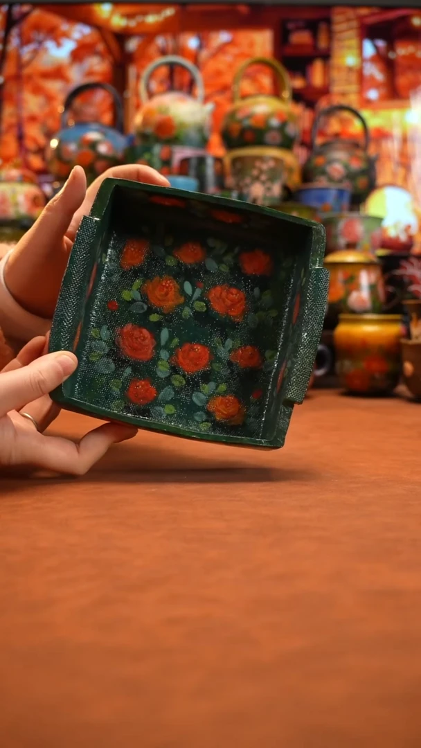 油画   釉下彩  果盘