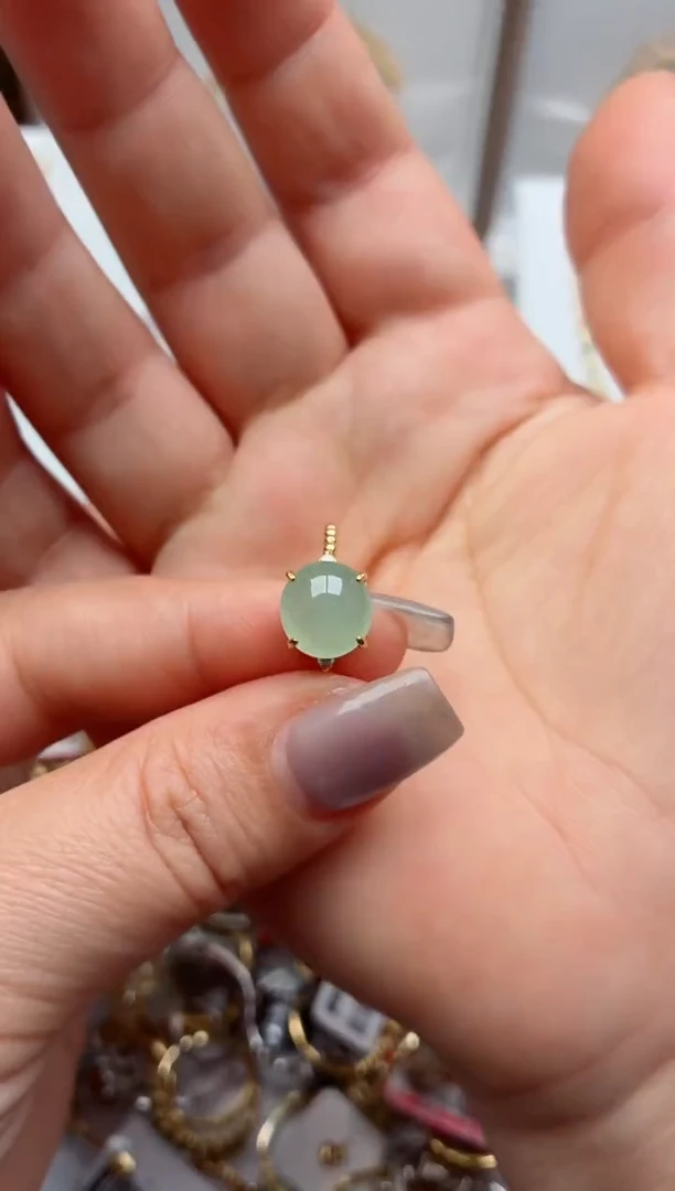 银S925镶嵌戒指翡翠.