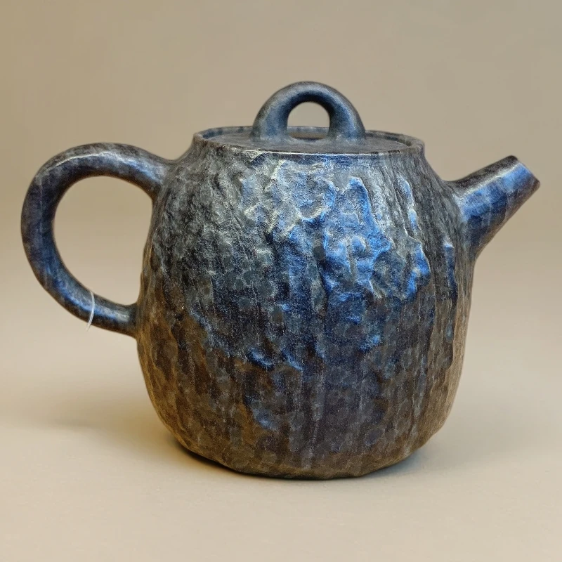 安化冰碛岩茶具养生石壶手工肌理面秦权泡茶壶