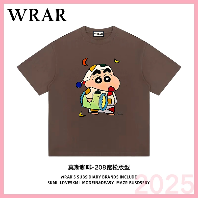 【穿睡衣的小新】新品时尚透气宽松T恤印花休闲卡通百搭圆领复古