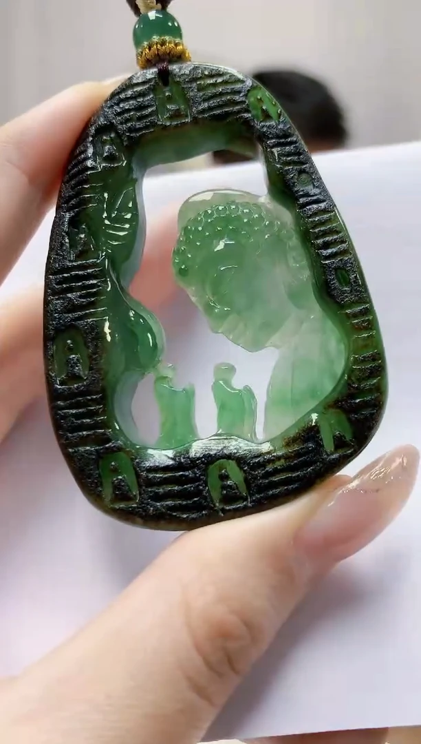未镶嵌定制翡翠5028jw-毛货挂件57