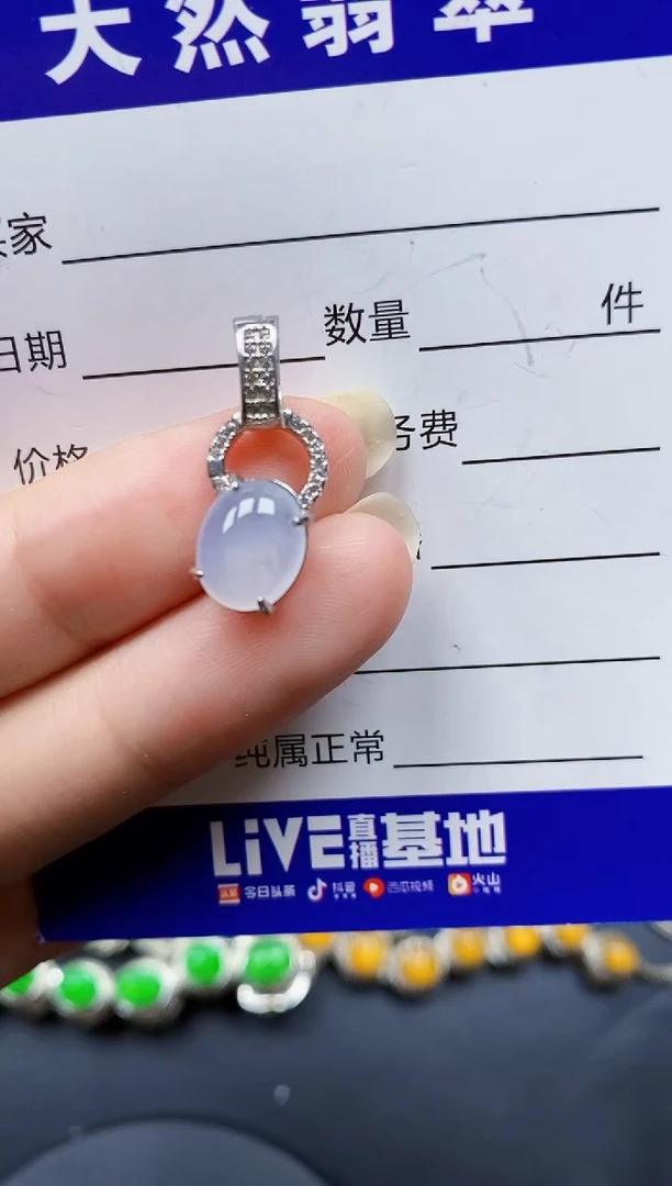 翡翠银S925镶嵌颈饰158