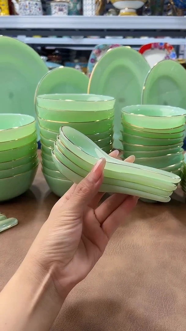玉瓷小勺子4只餐具