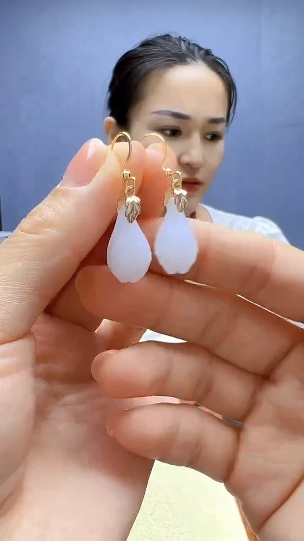 颈饰14K金镶嵌和田玉随昔diy颈饰