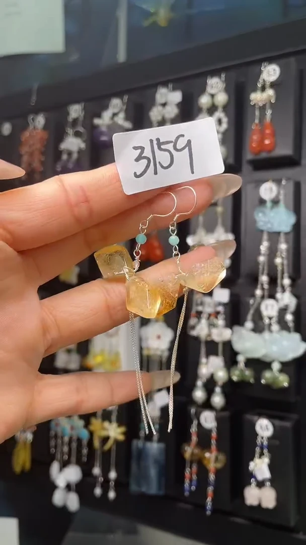 银S925镶嵌耳饰紫晶喜欢拍