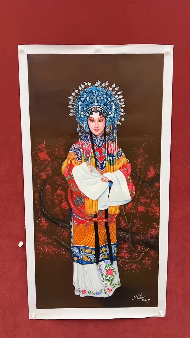 油画易**行刘用华油画戏曲人物160*80