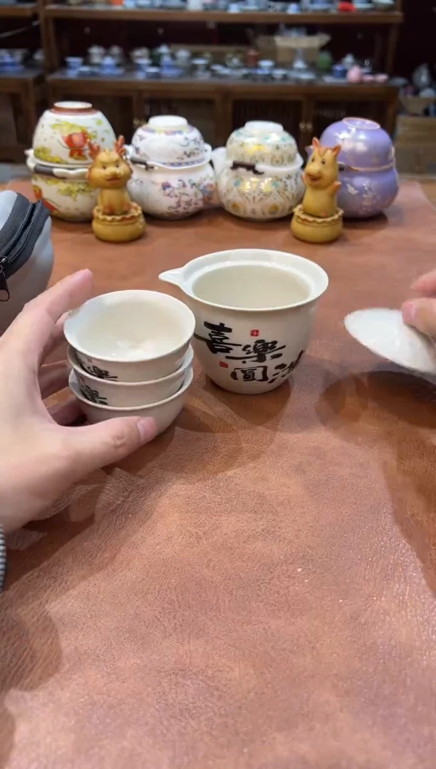 真的很便宜会开片的旅行茶具