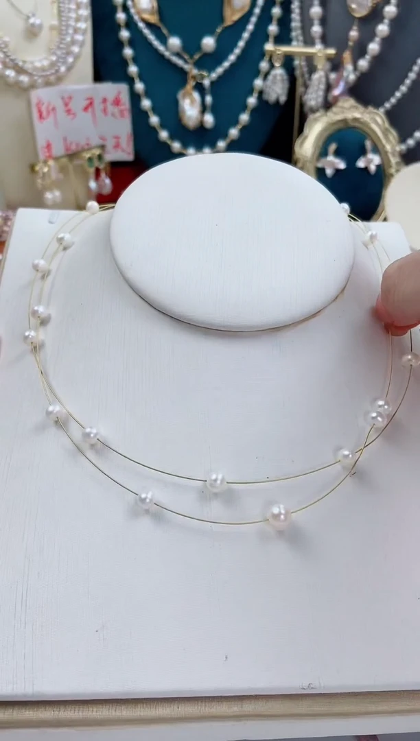 未镶嵌淡水珍珠项链项链