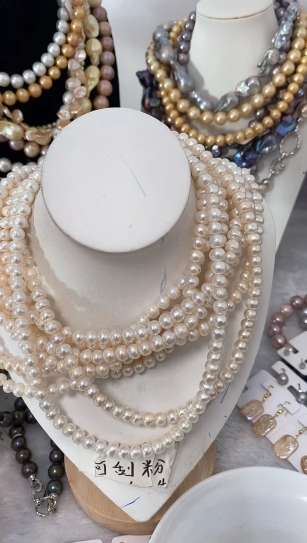 【闪购商品】淡水珍珠颈饰钛钢71