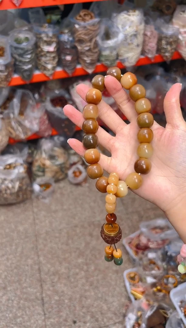 吊坠菩提根/象牙果大卡桶珠敦煌手持香炉