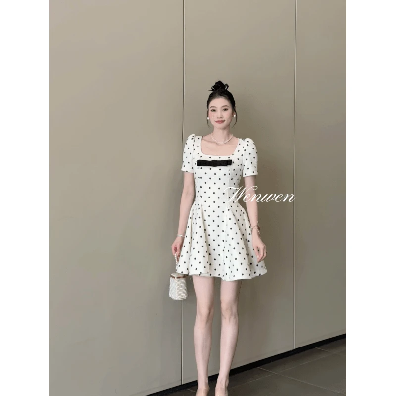 TANS【波斯蜜语】甜美气质小个子收腰显瘦连衣短裙春夏季