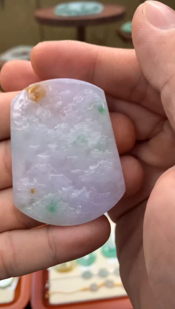 翡翠未镶嵌吊坠(不含链)无事牌