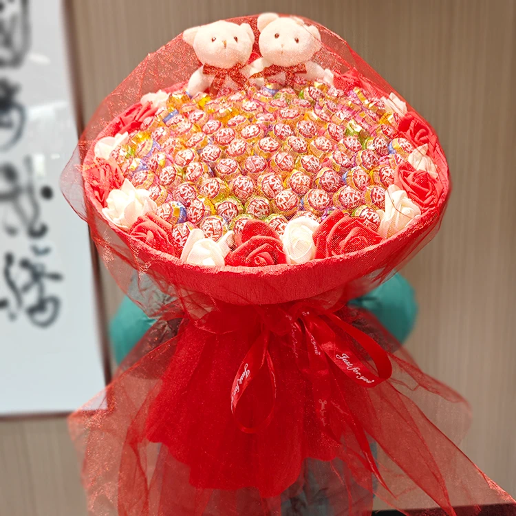 99颗雅客天天棒糖果花束棒棒糖花束七夕情人节520创意中高考成品