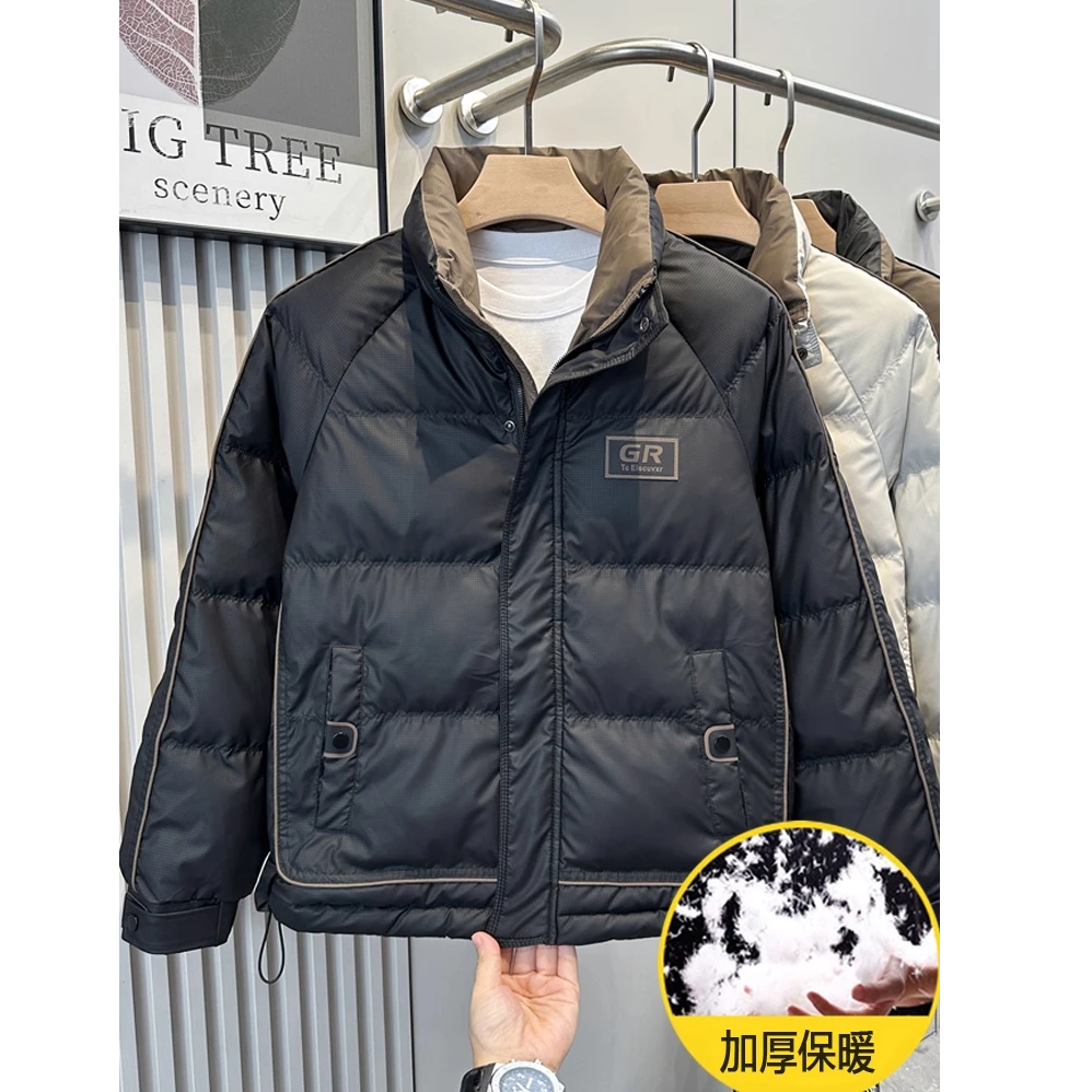 秋冬季男士棉服立领棉衣韩版加厚保暖短款外套防寒服潮流休闲棉服