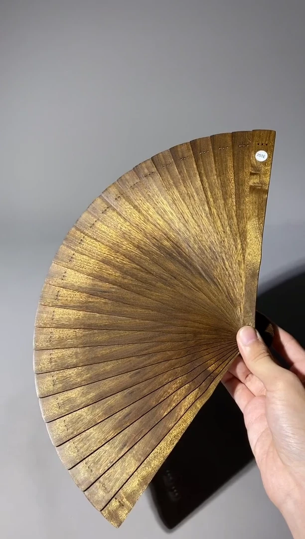 金丝楠701号21cm乌木金丝楠小叶桢楠扇子