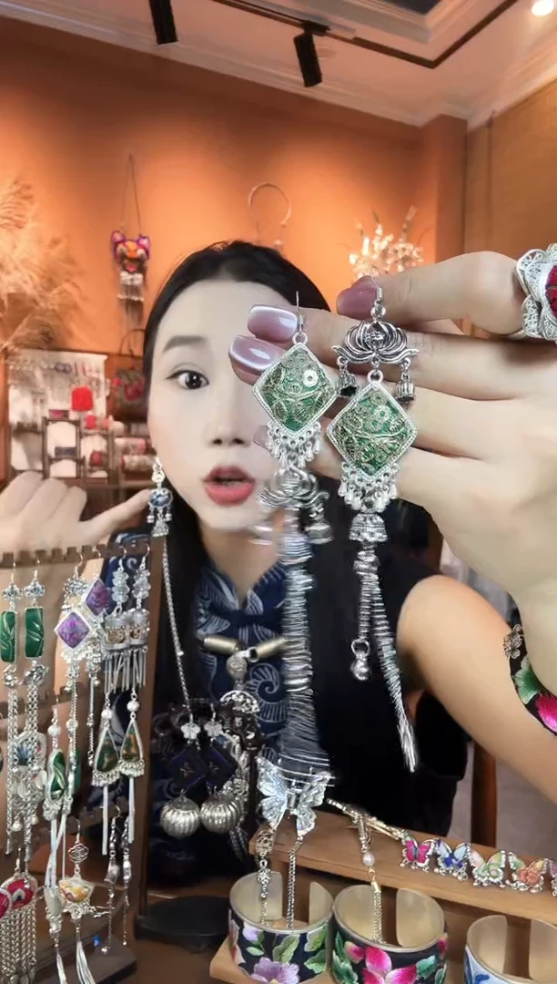 刺绣纯手工民族风耳环
