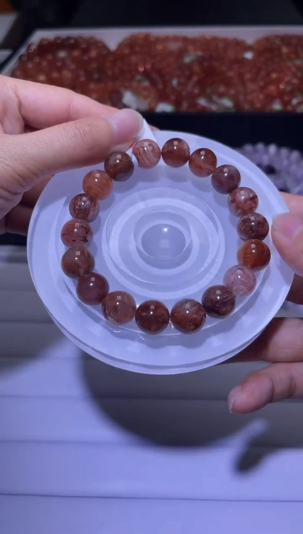 未镶嵌手链水晶J016-11mm落日玫瑰兔毛单圈-多样性发其一