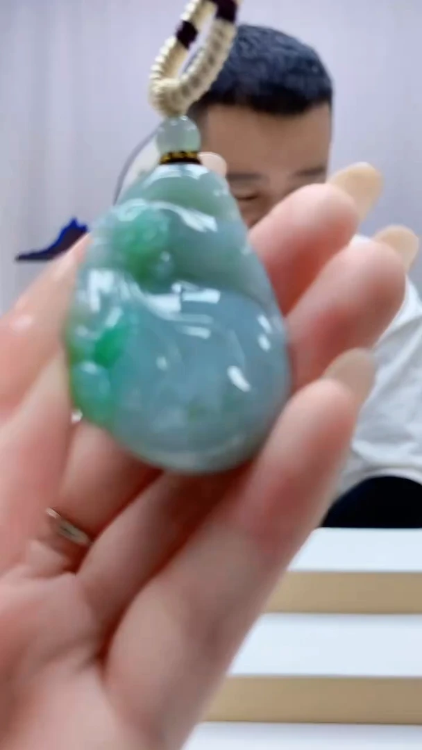 未镶嵌定制翡翠4898DD-毛货挂件37