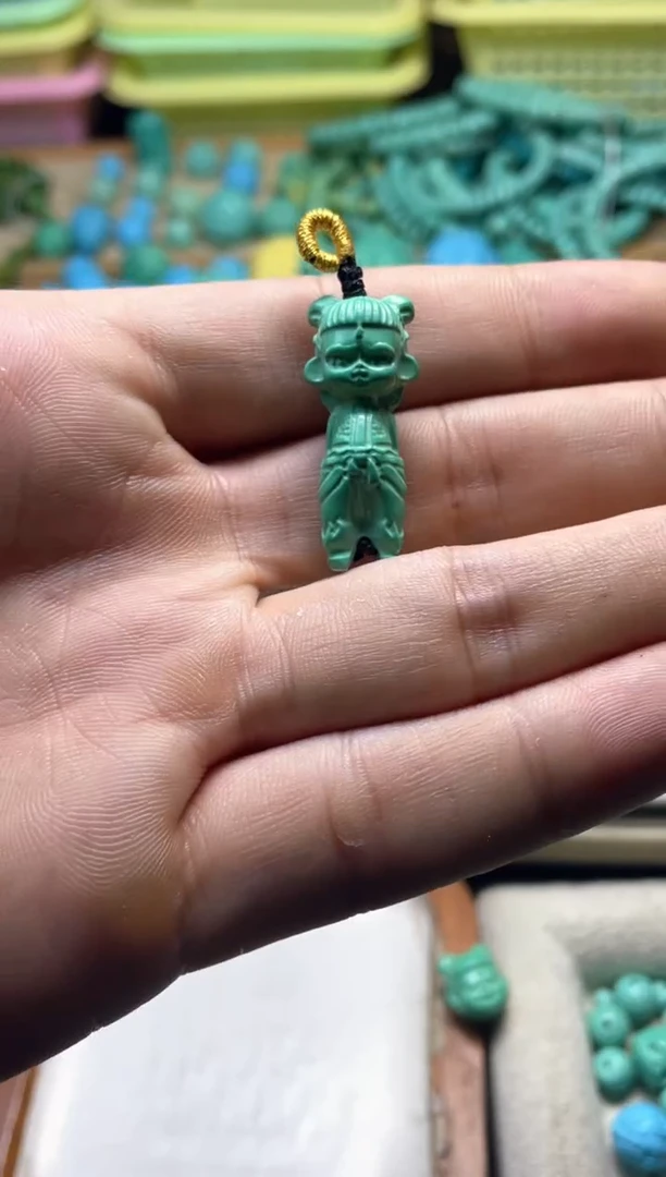 无非金属绿色立体哪吒