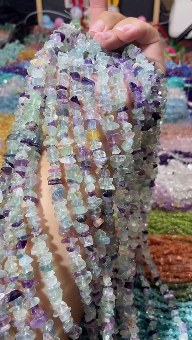 水晶珠宝半成品未镶嵌浅萤