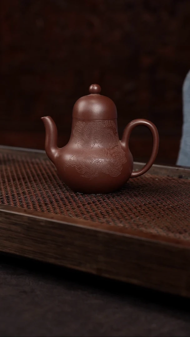 【闪购商品】紫砂茶壶底槽清刻绘思婷