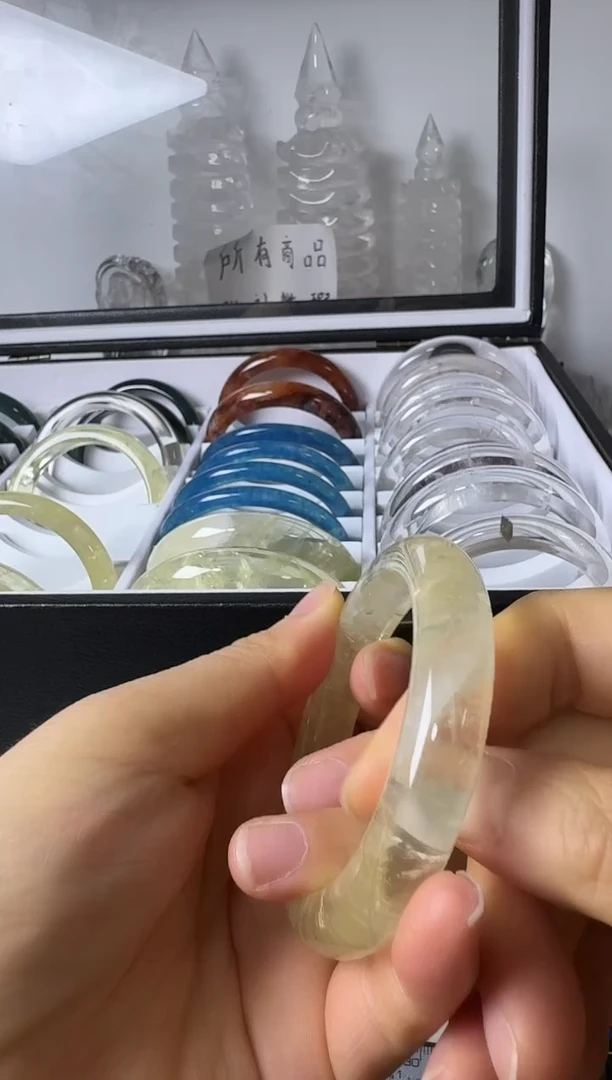 未镶嵌手镯水晶53.9矿坑微瑕2