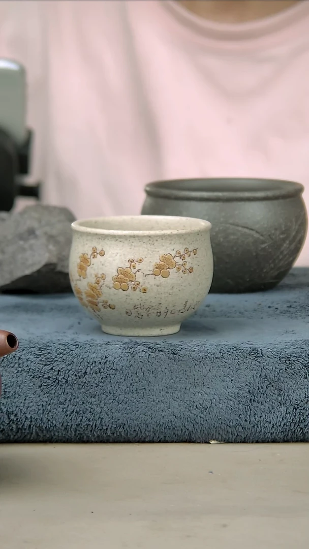 茶壶紫砂白玉段杯子100