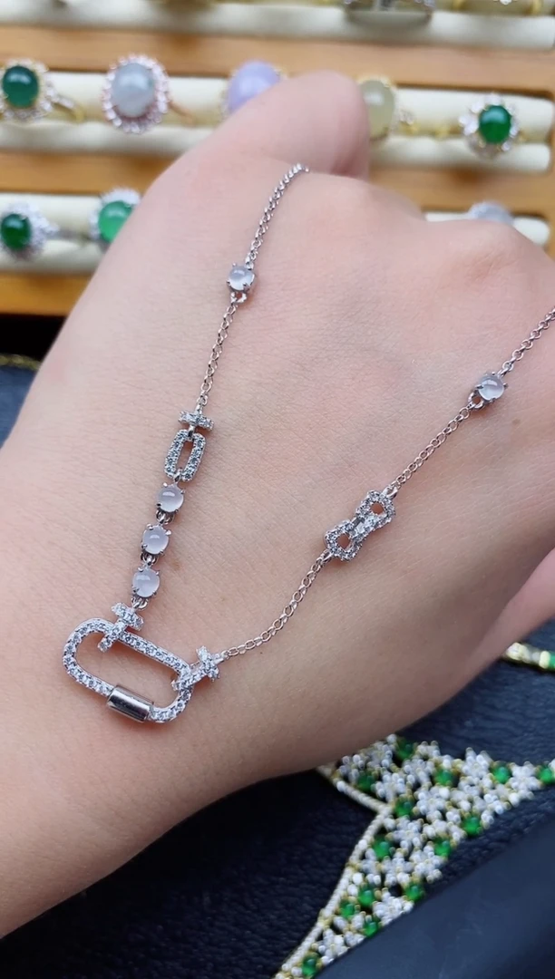 银S925镶嵌戒指翡翠1